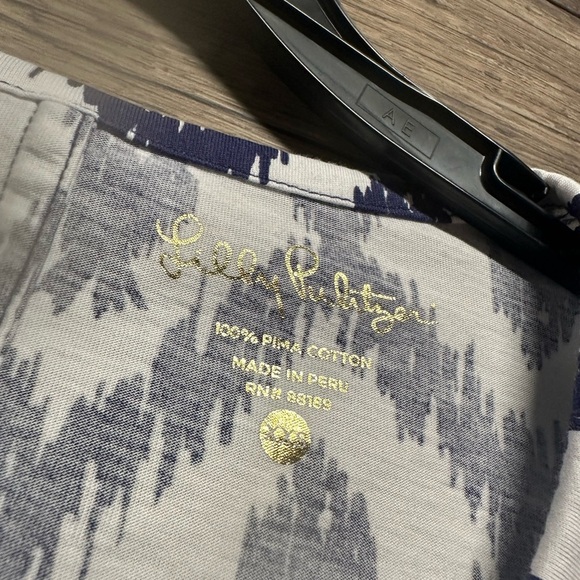 Lilly Pulitzer Blue and White Dress with Geometric Pattern - Picture 4 of 4